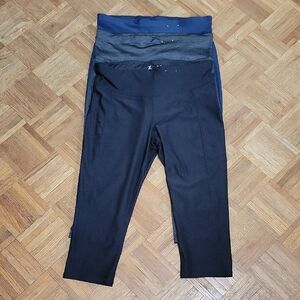 Xersion 3 Piece Lot Of Tummy Control Capri Leggings SIZE XLT